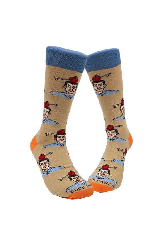 Apple Arrow Shot Socks from the Sock Panda (Adult Large - Shoe Sizes 8-13)