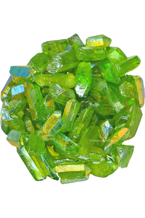 Apple Aura Quartz Raw Crystals Point and Healing Stones (1 lb)