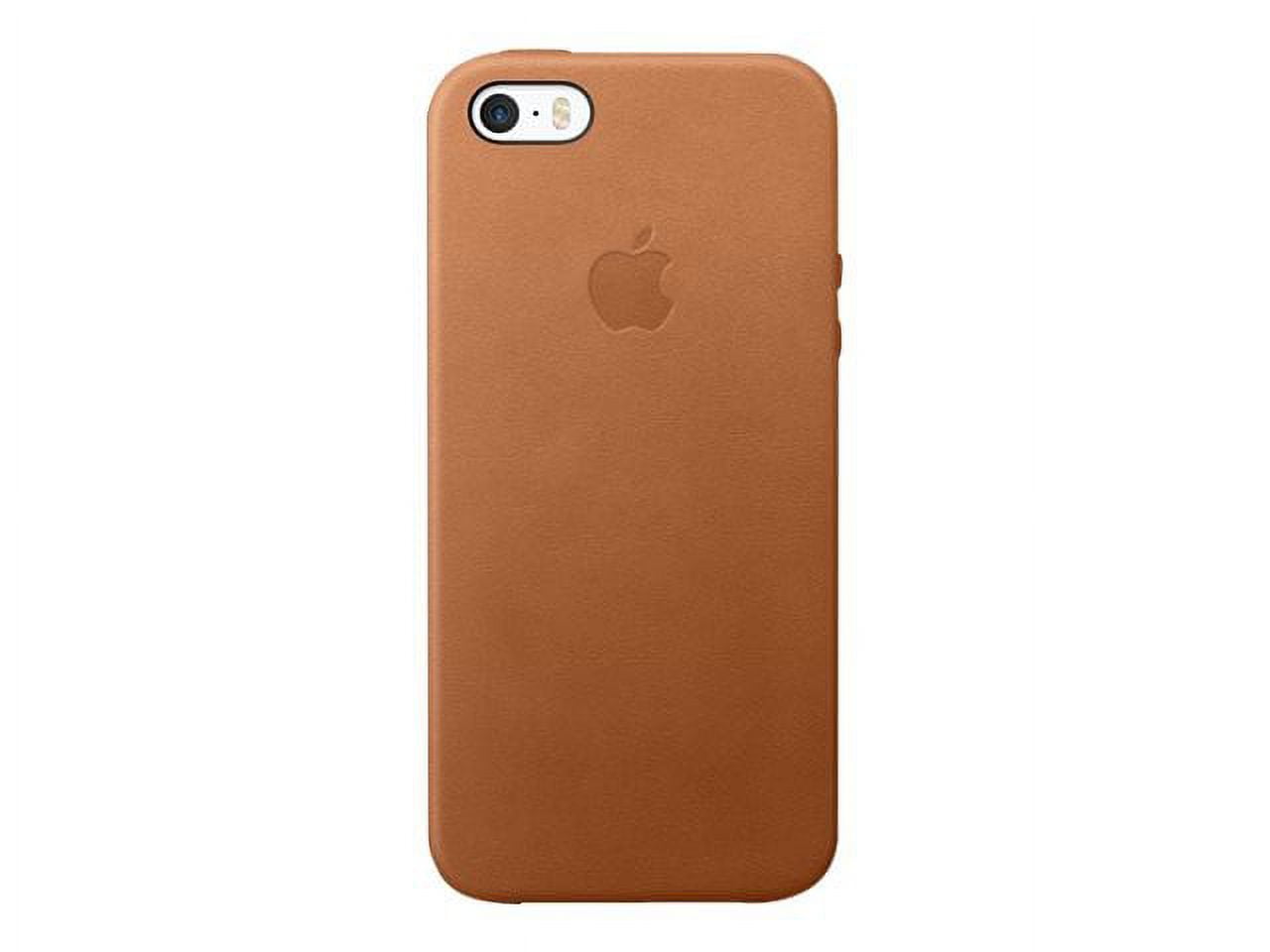 Apple Back cover for cell phone leather saddle brown