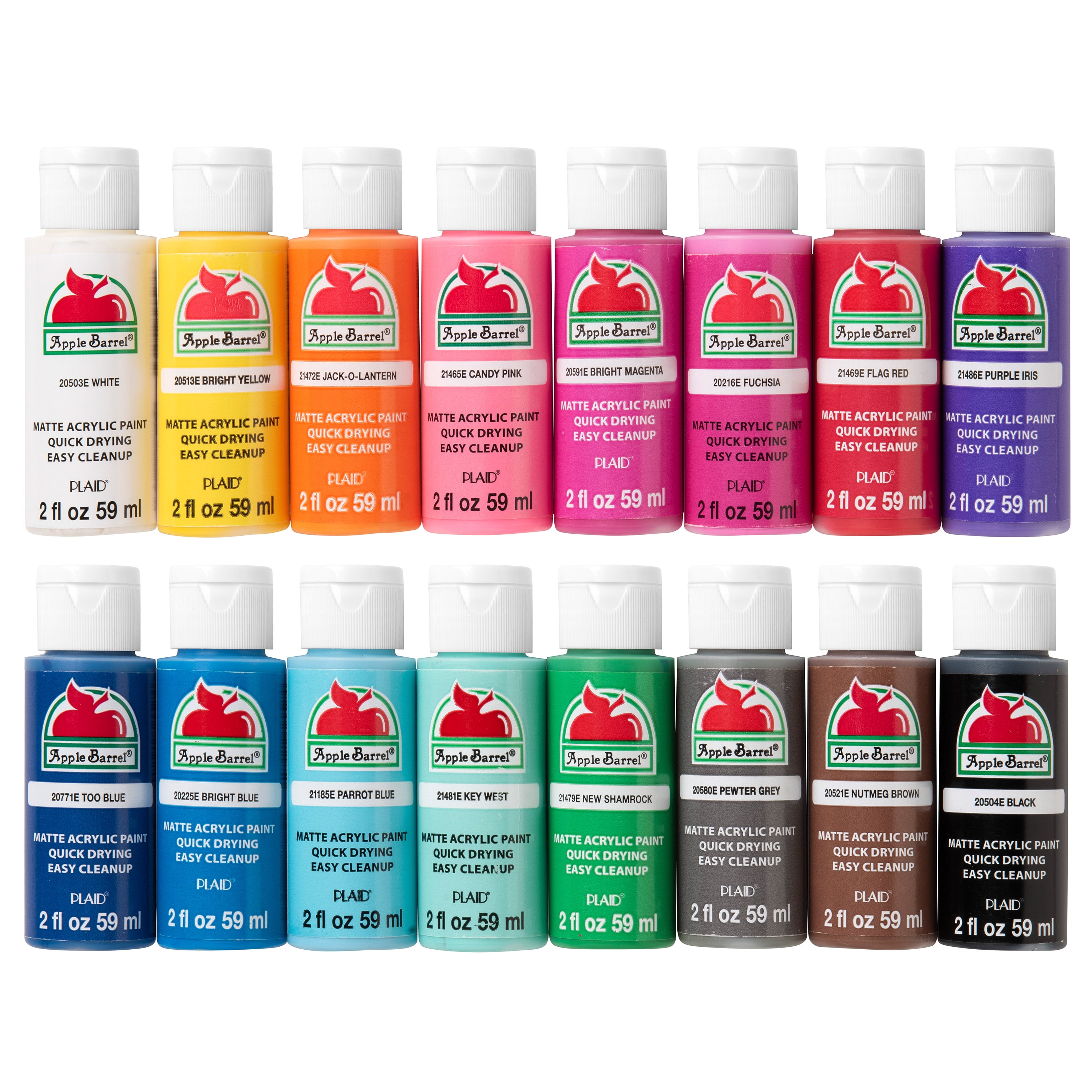 Apple Barrel 12 Pack Matte Finish Multi Color Acrylic Paint Value Set New.  See Pictures. -  Hong Kong