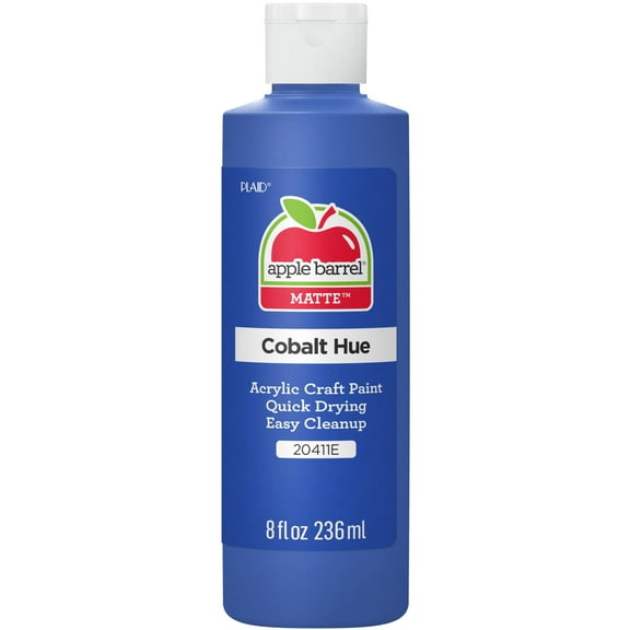 Apple Barrel Acrylic Craft Paint, Matte Finish, Cobalt Hue, 8 fl oz