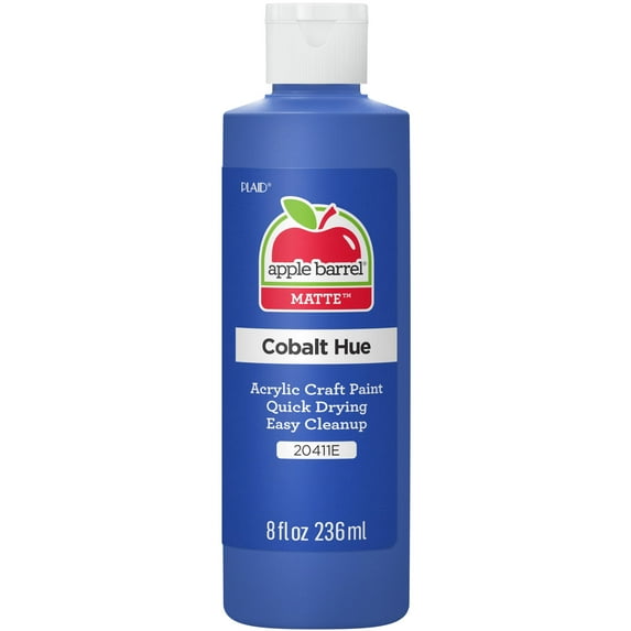 Apple Barrel Acrylic Craft Paint, Matte Finish, Cobalt Hue, 8 fl oz