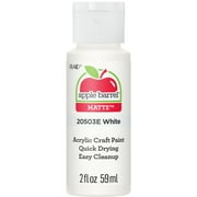 Apple Barrel 20503EX Acrylic Craft Paint, Matte Finish, White, 2 fl oz