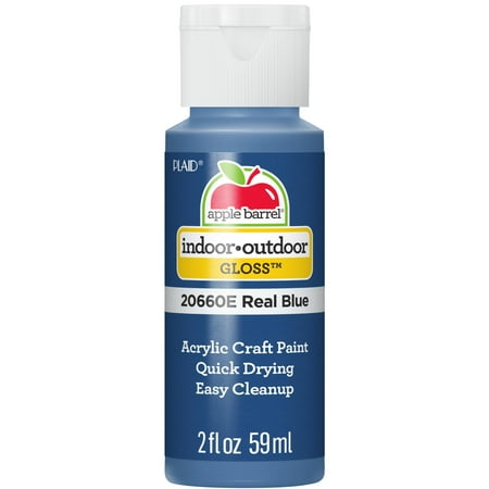 Apple Barrel Acrylic Craft Paint, Gloss Finish, Real Blue, 2 fl oz