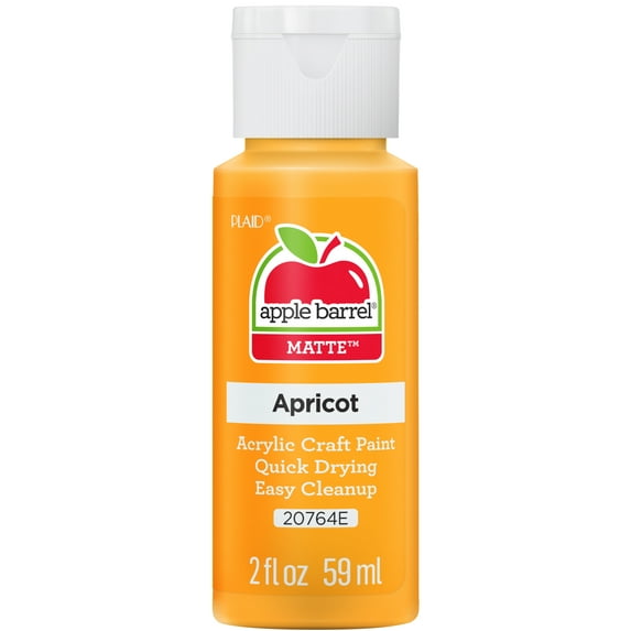 Apple Barrel 20764EX Acrylic Craft Paint, Matte Finish, Apricot, 2 fl oz