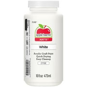 Apple Barrel 21119E Acrylic Craft Paint, Matte Finish, White, 16 fl oz