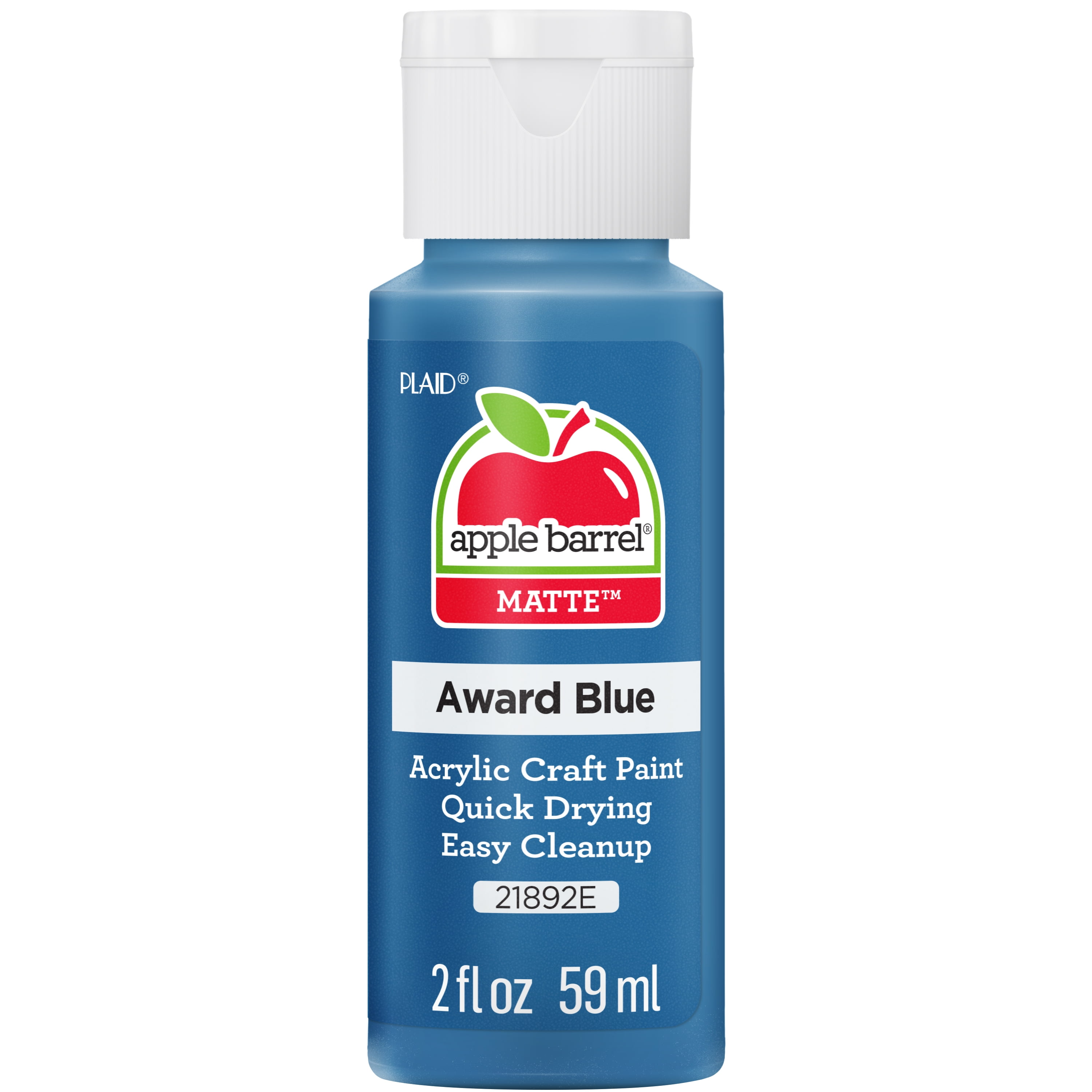 Apple Barrel Acrylic Craft Paint, Matte Finish, Award Blue, 2 fl oz