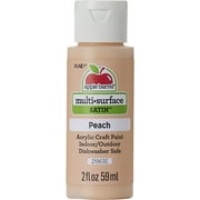 Apple Barrel 21963E Multi-surface Acrylic Craft Paint, Satin Finish, Peach, 2 fl oz