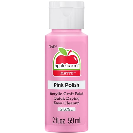 Apple Barrel Acrylic Craft Paint, Matte Finish, Pink Polish, 2 fl oz