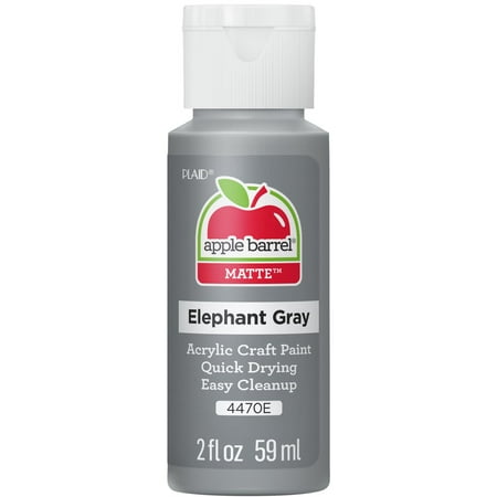 Apple Barrel Acrylic Craft Paint, Matte Finish, Elephant Gray, 2 fl oz