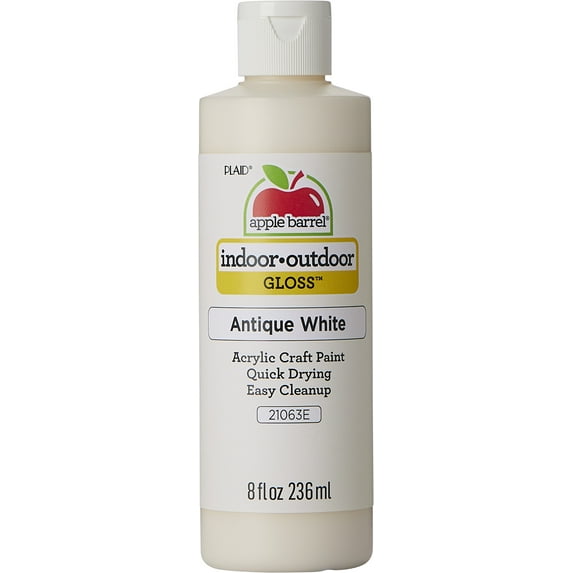 Apple Barrel Acrylic Craft Paint, Gloss Finish, Antique White, 8 fl oz