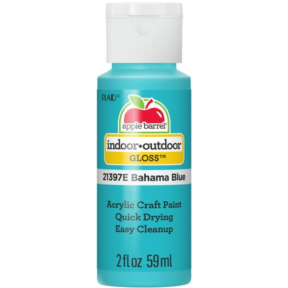 Apple Barrel Acrylic Craft Paint, Gloss Finish, Bahama Blue, 2 fl oz