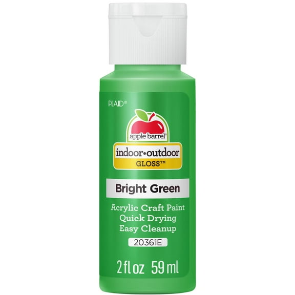 Apple Barrel Acrylic Craft Paint, Gloss Finish, Bright Green, 2 fl oz