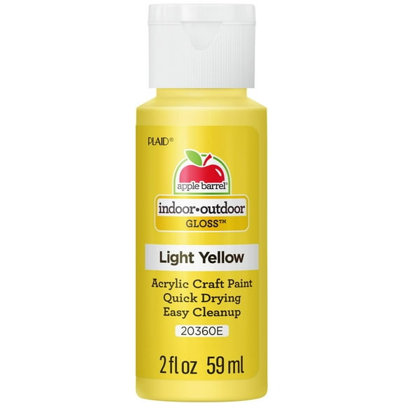 Apple Barrel Acrylic Craft Paint, Gloss Finish, Light Yellow, 2 fl oz