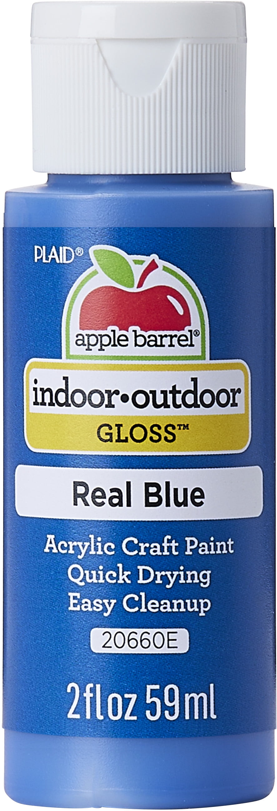 Apple Barrel 20660E Acrylic Craft Paint, Gloss Finish, Real Blue, 2 fl
