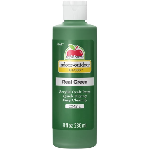 Apple Barrel, Acrylic Craft Paint, 8 fl oz, Gloss Finish, Real Green ...