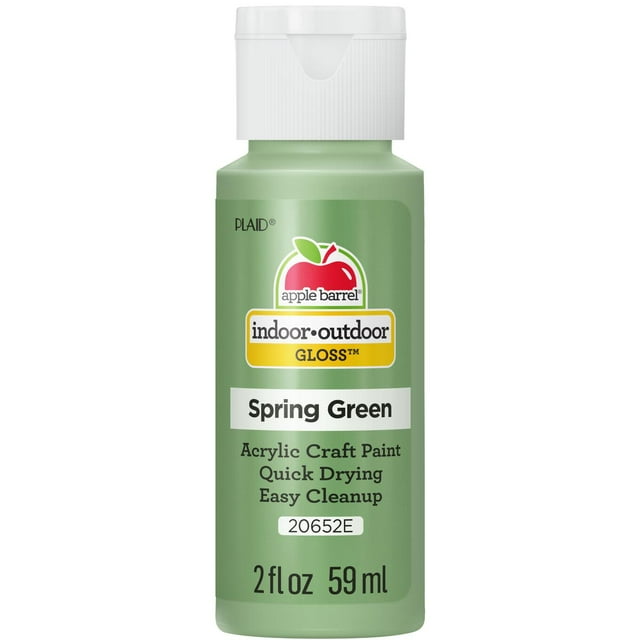 Apple Barrel Acrylic Craft Paint, Gloss Finish, Spring Green, 2 fl oz