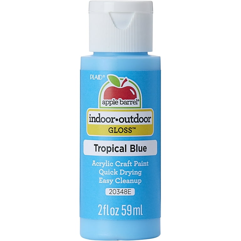 Apple Barrel Gloss Acrylic Paint, Tropical Blue - 2 fl oz bottle