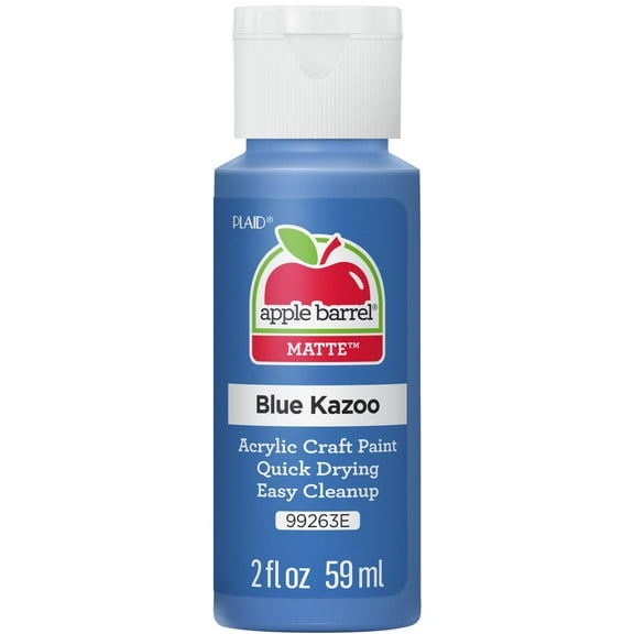 Apple Barrel Acrylic Craft Paint, Matte Finish, Blue Kazoo, 2 fl oz