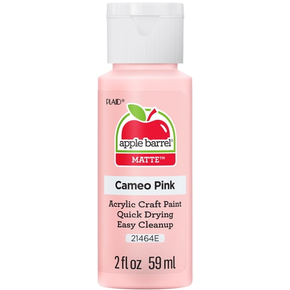 Apple Barrel Acrylic Craft Paint, Matte Finish, Cameo Pink, 2 fl oz