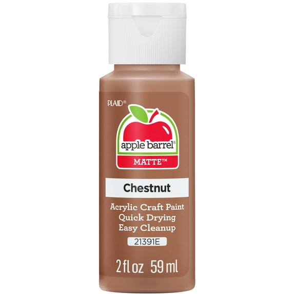 Apple Barrel Acrylic Craft Paint, Matte Finish, Chestnut, 2 fl oz