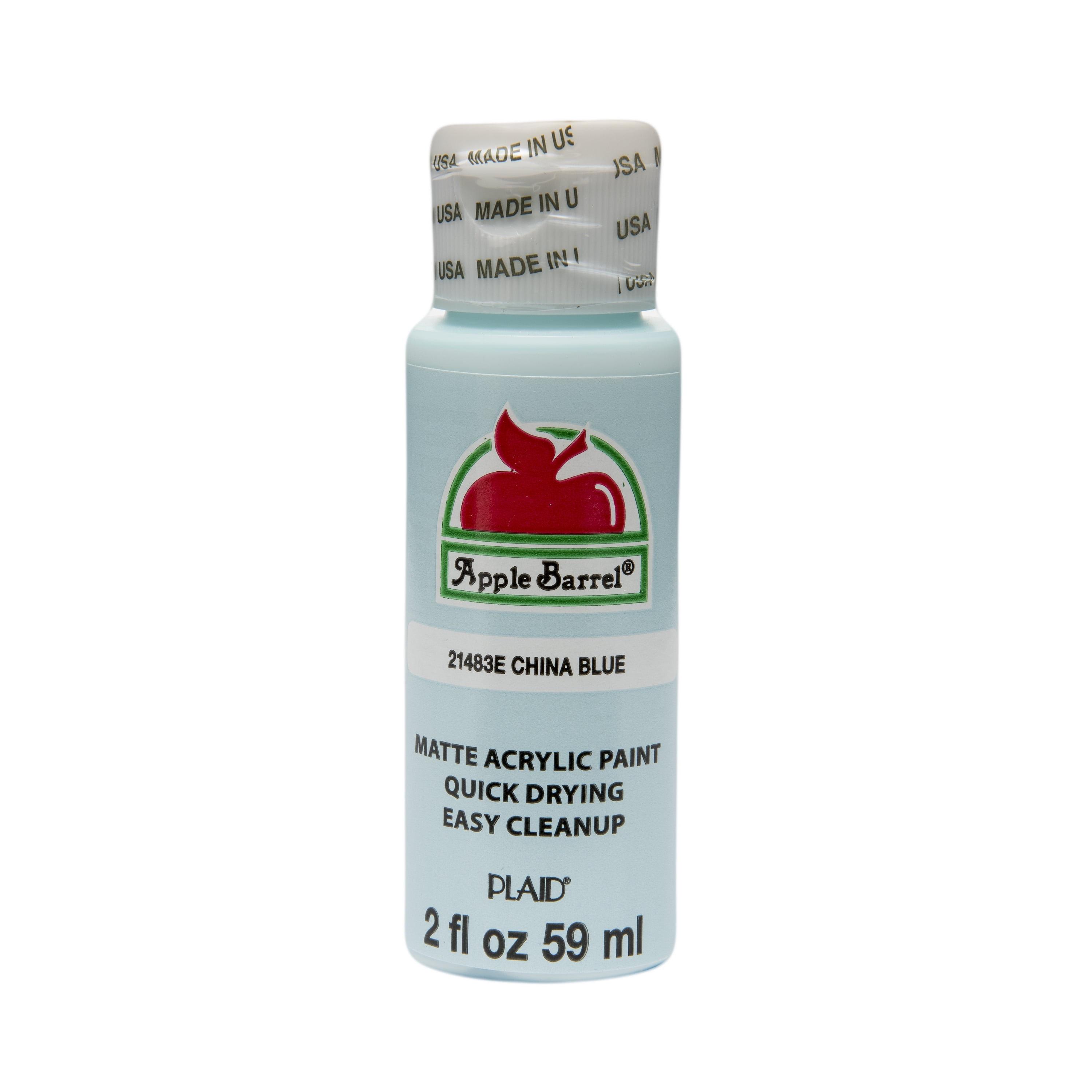 Apple Barrel Acrylic Craft Paint, Matte Finish, China Blue, 2 fl oz