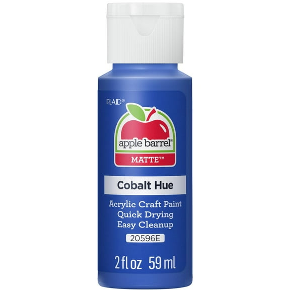 Apple Barrel Acrylic Craft Paint, Matte Finish, Cobalt Hue, 2 fl oz