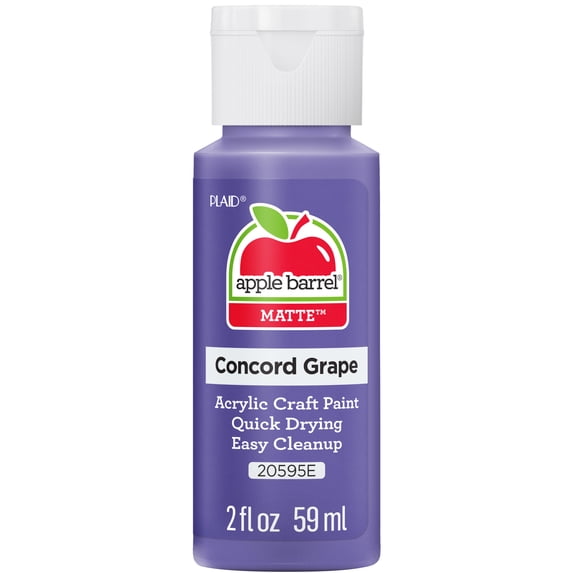 Apple Barrel Acrylic Craft Paint, Matte Finish, Concord Grape, 2 fl oz