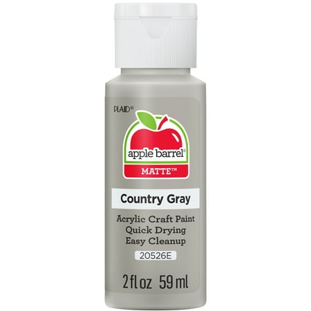 Apple Barrel Acrylic Craft Paint, Matte Finish, Country Grey, 2 fl oz