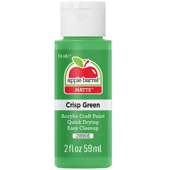 Apple Barrel 21890E Acrylic Craft Paint, Matte Finish, Crisp Green, 2 fl oz