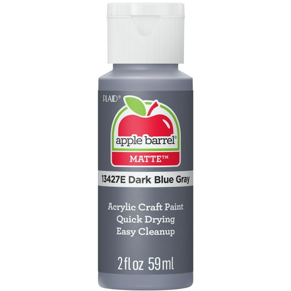 Apple Barrel Acrylic Craft Paint, Matte Finish, Dark Blue Gray, 2 fl oz