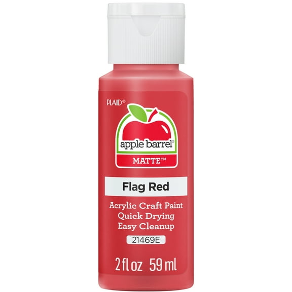 Apple Barrel Acrylic Craft Paint, Matte Finish, Flag Red, 2 fl oz