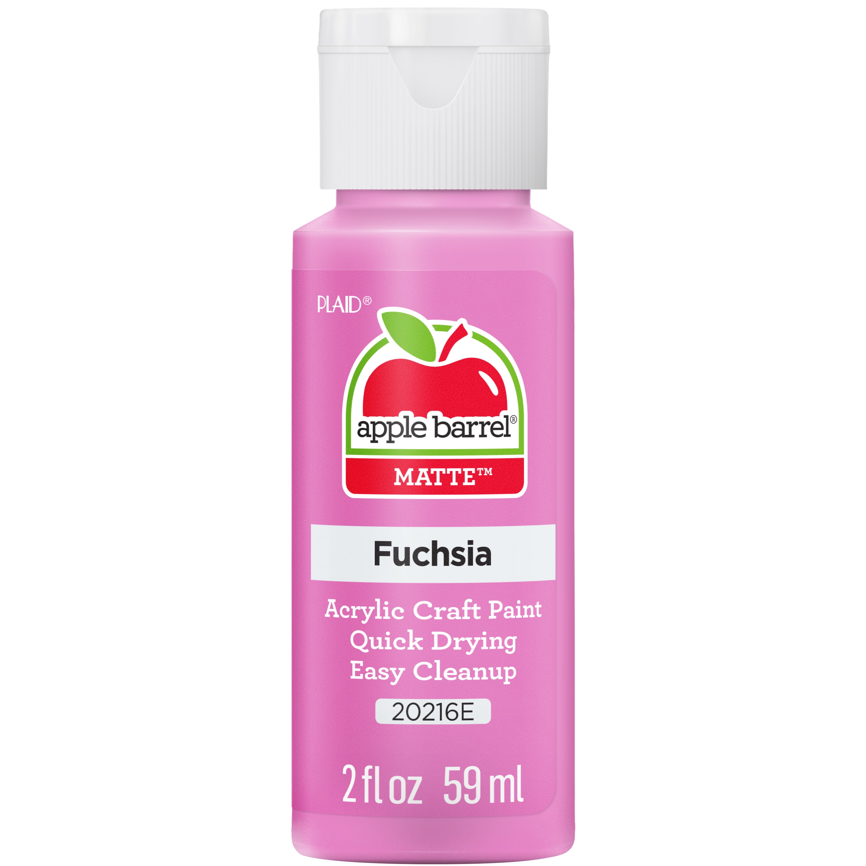 Apple Barrel Acrylic Craft Paint, Matte Finish, Fuchsia, 2 fl oz