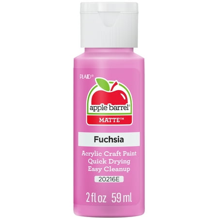 Apple Barrel Acrylic Craft Paint, Matte Finish, Fuchsia, 2 fl oz