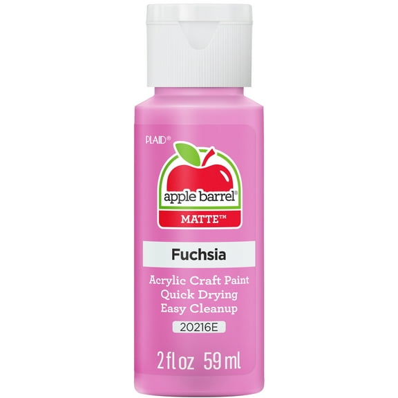 Apple Barrel Acrylic Craft Paint, Matte Finish, Fuchsia, 2 fl oz