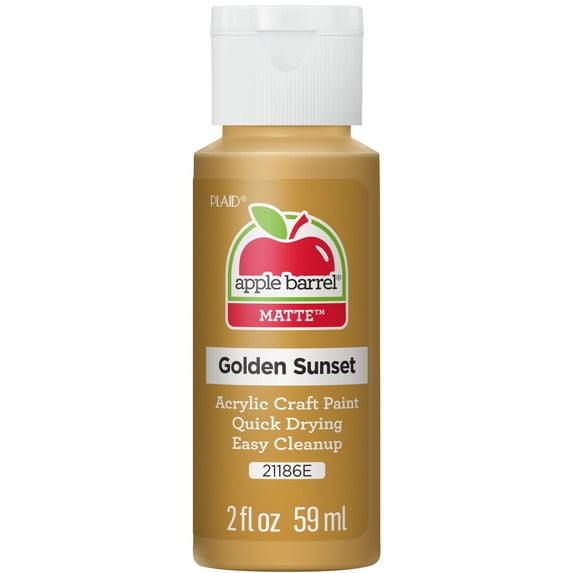 Apple Barrel Acrylic Craft Paint, Matte Finish, Golden Sunset, 2 fl oz