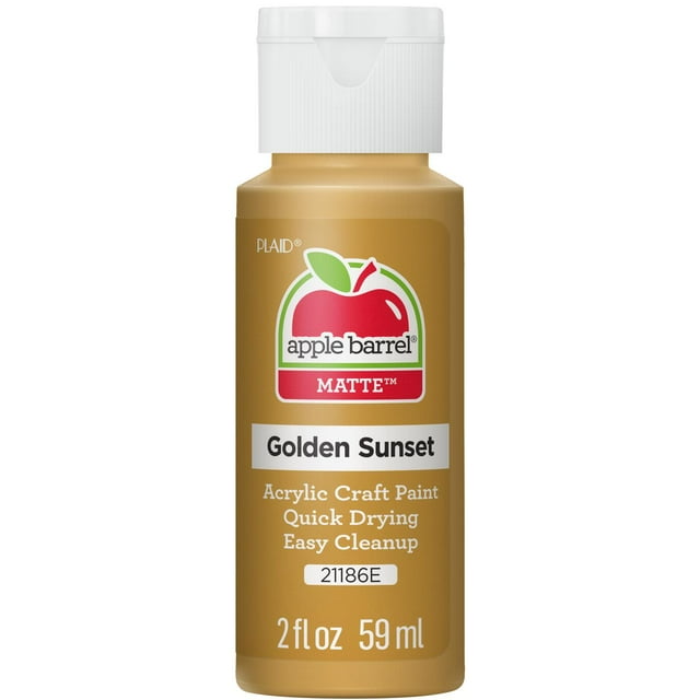 Apple Barrel Acrylic Craft Paint, Matte Finish, Golden Sunset, 2 fl oz