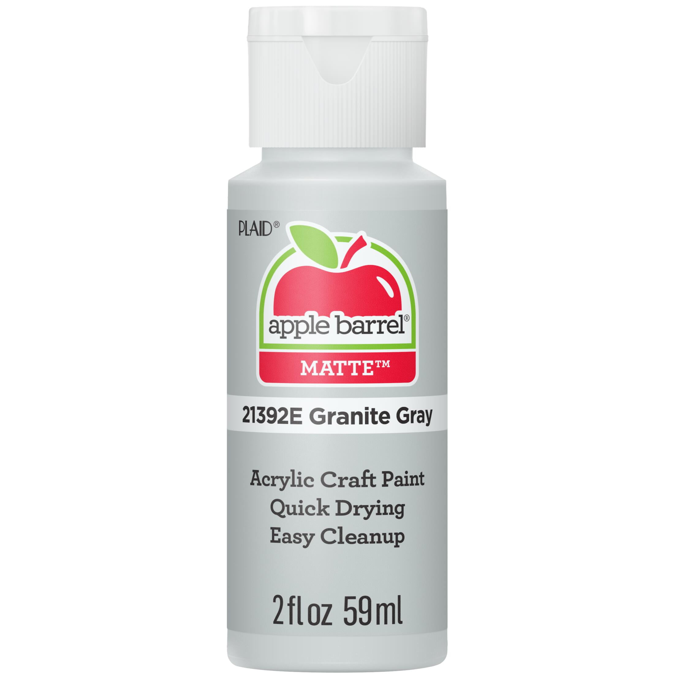 Apple Barrel Acrylic Craft Paint, Matte Finish, Granite Gray, 2 fl oz