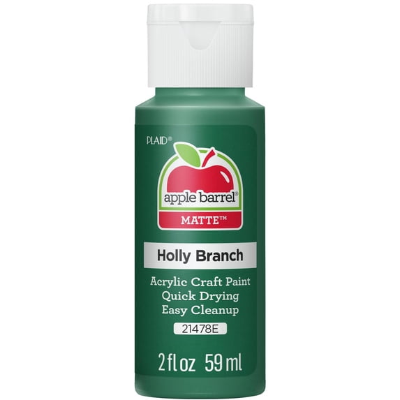 Apple Barrel Acrylic Craft Paint, Matte Finish, Holly Branch, 2 fl oz