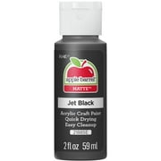 Apple Barrel Acrylic Craft Paint, Matte Finish, Jet Black, 2 fl oz