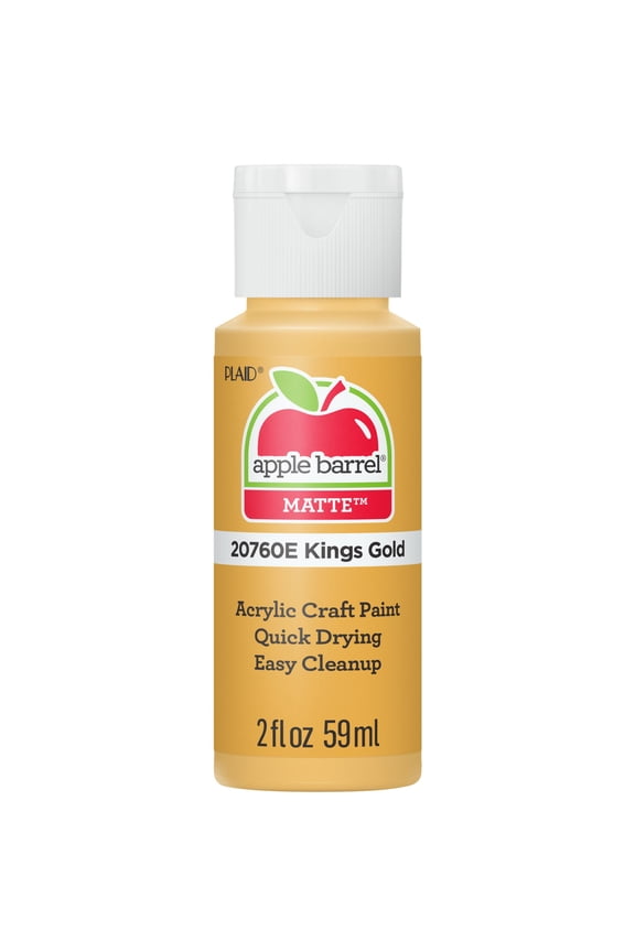 Acrylic Craft Paint, Matte Finish, King's Gold, 2 fl oz
