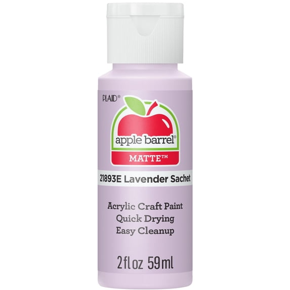 Apple Barrel Acrylic Craft Paint, Matte Finish, Lavender Sache, 2 fl oz