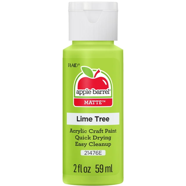 Apple Barrel Acrylic Craft Paint, Matte Finish, Lime Tree, 2 fl oz