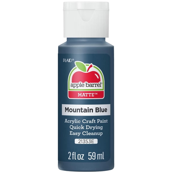 Apple Barrel Acrylic Craft Paint, Matte Finish, Mountain Blue, 2 fl oz