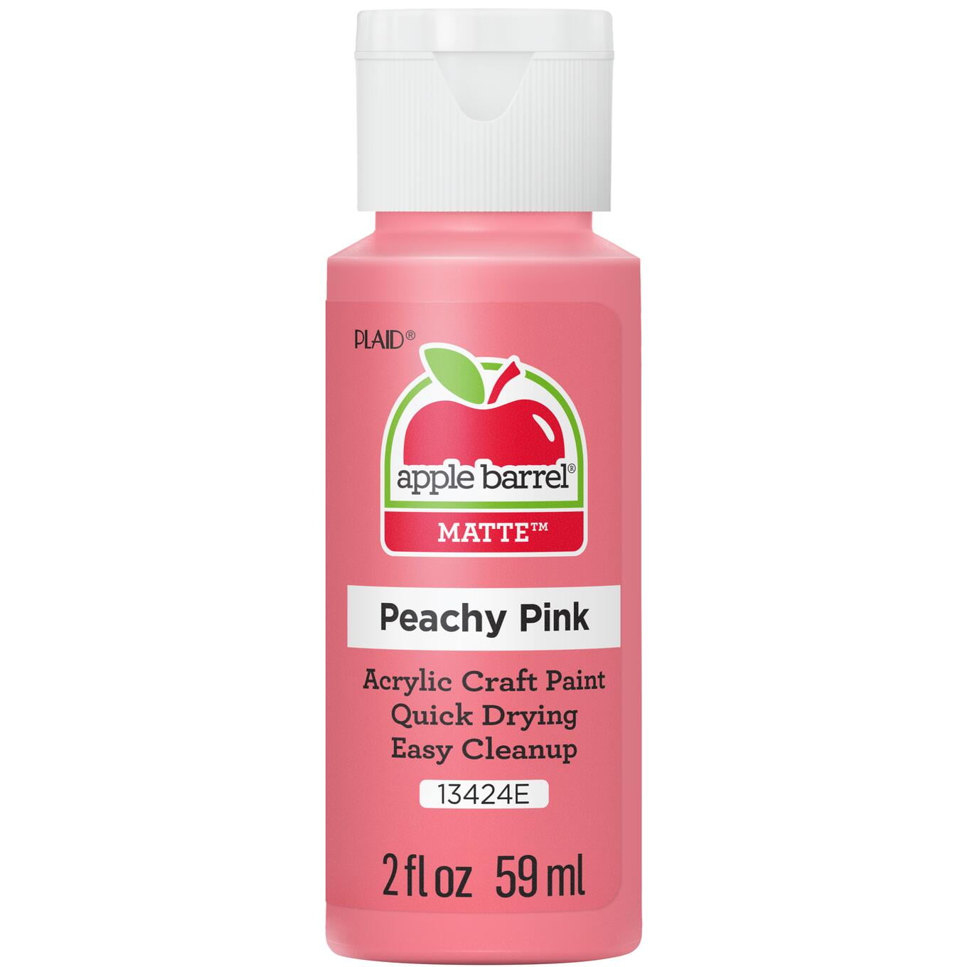 Apple Barrel Acrylic Craft Paint, Matte Finish, Peachy Pink, 2 fl oz