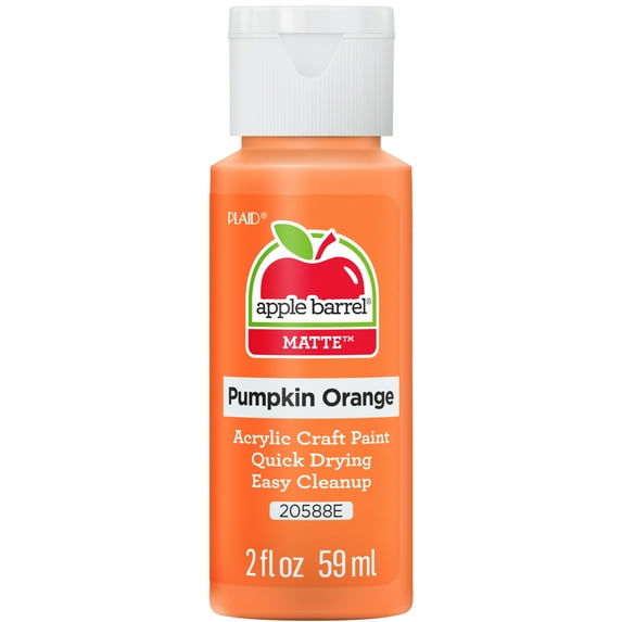 Apple Barrel Acrylic Craft Paint, Matte Finish, Pumpkin Orange, 2 fl oz
