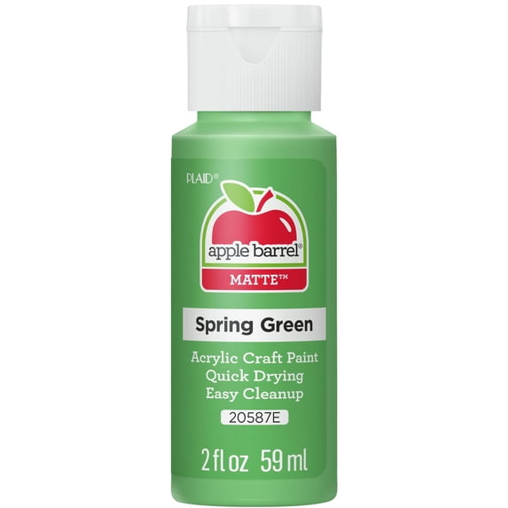Apple Barrel Acrylic Craft Paint, Matte Finish, Spring Green, 2 fl oz