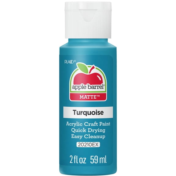 Apple Barrel Acrylic Craft Paint, Matte Finish, Turquoise, 2 fl oz