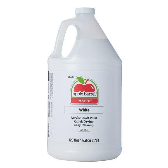 Apple Barrel Acrylic Craft Paint, Matte Finish, White, 128 fl oz