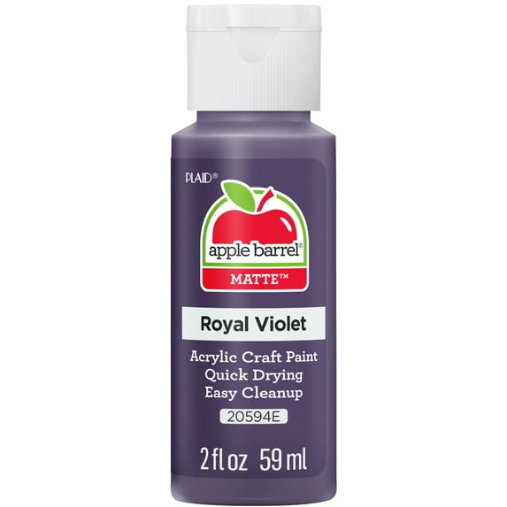 Apple Barrel Acrylic Craft Paint, Matte Finish, Royal Violet, 2 fl oz